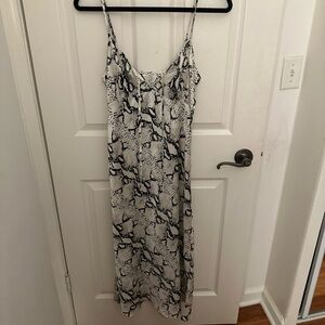 Snake Print Maxi Dress